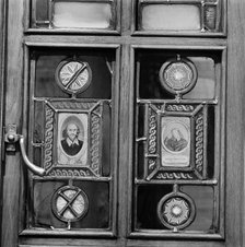 Stained glass panels, Chalfont Court, Baker Street, London, 1960-1972. Artist: John Gay