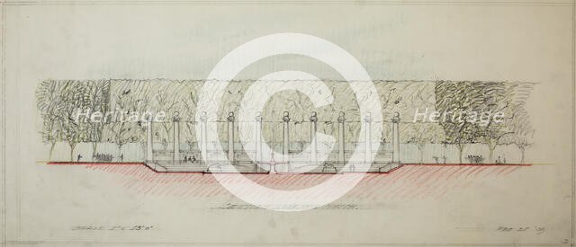 Potomac Round Point, Washington D.C., Section Sketch, 1909. Creator: Daniel Burnham.