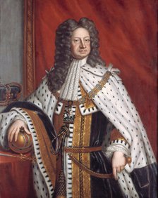 Portrait of George I in Anointment Robe. Artist: Kneller, Sir Gotfrey (1646-1723)