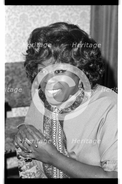 Sarah Vaughan, London, 1973.   Artist: Brian O'Connor.