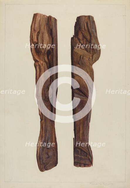 Three Notch Survey Mark, c. 1938. Creator: Manuel G. Runyan.