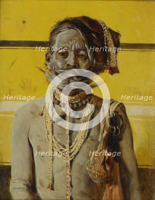 A Fakir, 1874-1876. Artist: Vereshchagin, Vasili Vasilyevich (1842-1904)