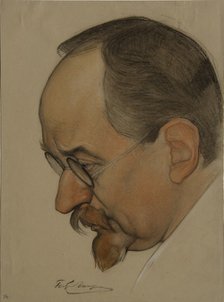 Portrait of Georgy Vasilyevich Chicherin (1872-1936), 1921. Artist: Andreev, Nikolai Andreevich (1873-1932)