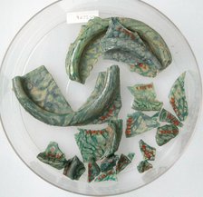 Glass Fragments, Coptic, 4th-early 5th century. Creator: Unknown.