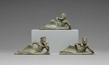 Statuettes of Three Banqueters, 550-525 BC. Creator: Unknown.