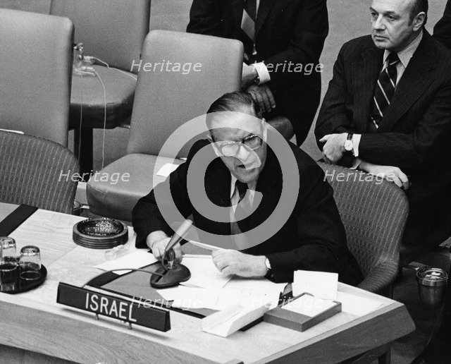Abba Eban (1915-2002), Israeli Foreign Minister, 1973. Artist: Unknown