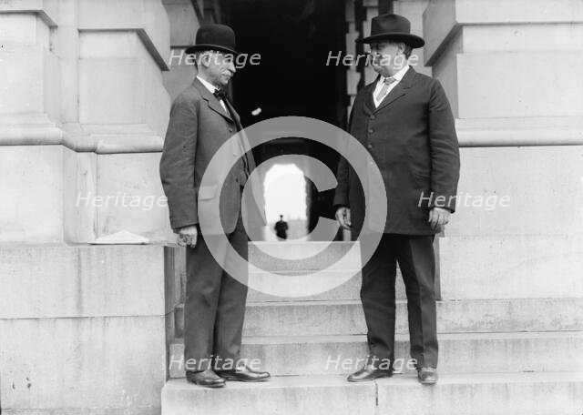 Moses Edwin Clapp, Senator From Minnesota, Right, with James C. Haynes, Mayor of Minneapolis, 1911.  Creator: Harris & Ewing.