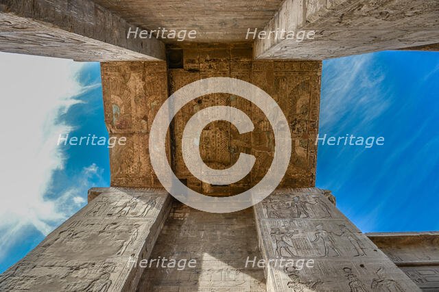 Edfu Temple Ceiling Art, Egypt. Creator: Viet Chu.