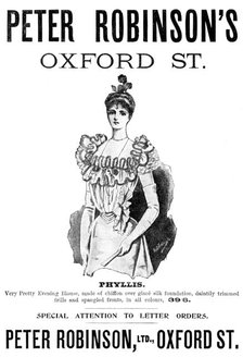 Advertisement for Peter Robinson's, 1898. Creator: Unknown.