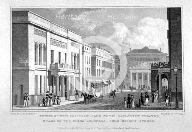 Charles Street, Westminster, London, 1827. Artist: W Wallis