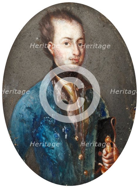 Portrait of the King Charles XII of Sweden (1682-1718). Artist: Möller, Johannes Heinrich (1814-1885)