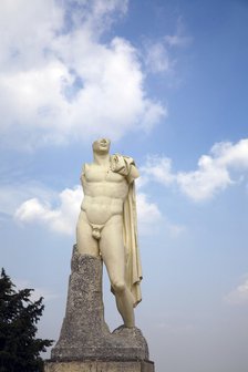 A statue of Emperor Trajan, Italica, Spain, 2007. Artist: Samuel Magal