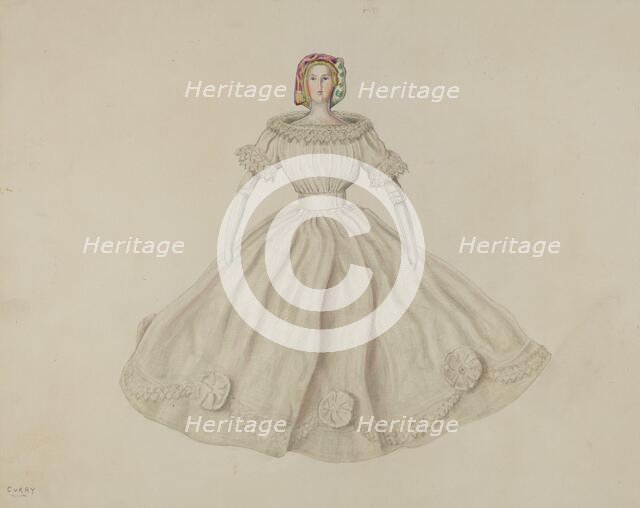 Costume Doll, c. 1938. Creator: Al Curry.