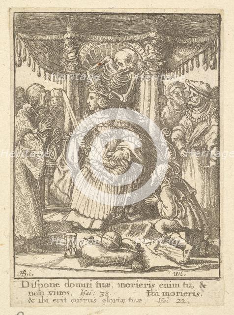 The Emperor, from the Dance of Death, 1651. Creator: Wenceslaus Hollar.