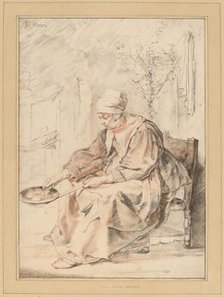 Pancake Woman, 1768. Creator: Johannes Kornlein.
