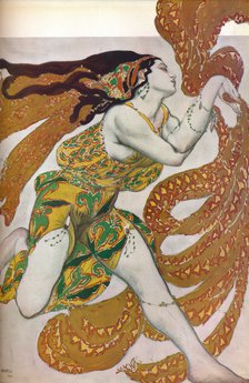 'Narcisse: A Bacchante. Costume design for the dance Narcisse', 1911. Artist: Leon Bakst.