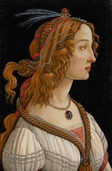 Idealised Portrait of a Lady (Portrait of Simonetta Vespucci as Nymph), c1480-1485. Creator: Sandro Botticelli.
