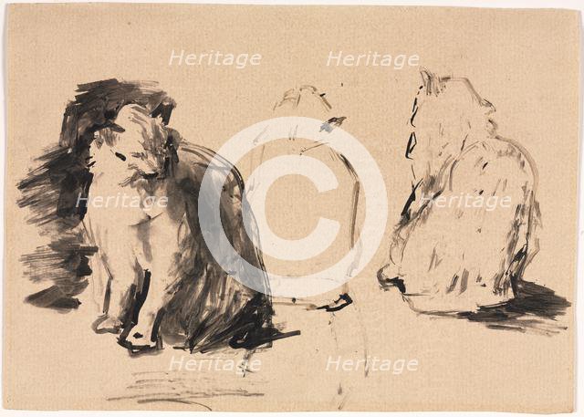 Cats (recto). Creator: Théodule Ribot (French, 1823-1891).