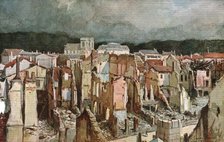 ''Verdun; Vue prise des vieux remparts', 1916 (1924) Creator: Francois Flameng.