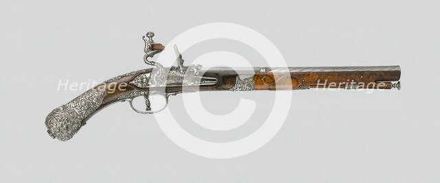 Flintlock Pistol, Brescia, 1670/80. Creators: Vincenzo Marini, Lazzarino.