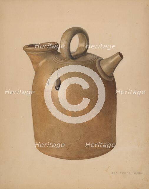 Water Jug, c. 1938. Creator: George Loughridge.