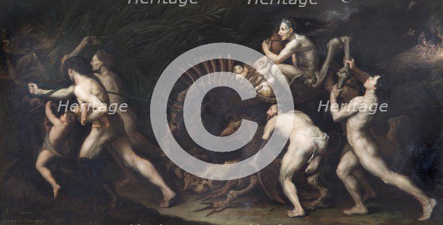 'La Carcasse: a Witch Being Drawn on the Skeleton of a Monster', 17th century. Artist: Jusepe de Ribera.