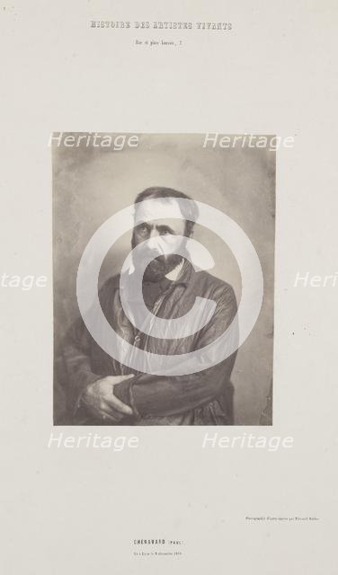 Portrait of Paul Chenavard, from the series "Histoire des Artistes Vivants", c. 1852. Creator: Édouard Baldus (French, 1813-1889).