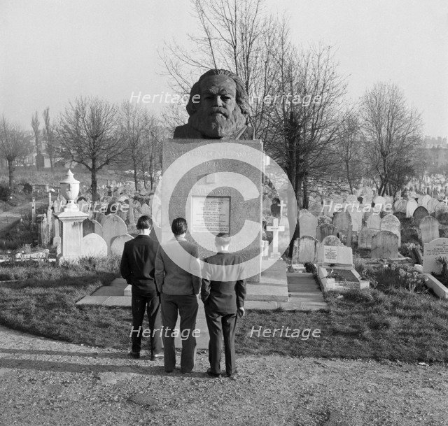 Tomb of Karl Marx, Highgate Cemetery, Hampstead, London, c1970s. Artist: John Gay.