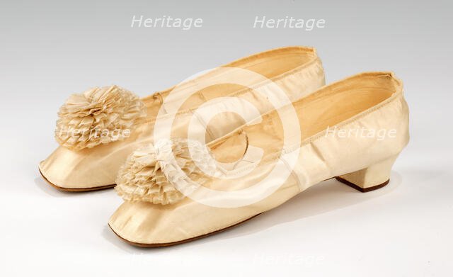 Wedding slippers, American, 1864. Creator: Unknown.