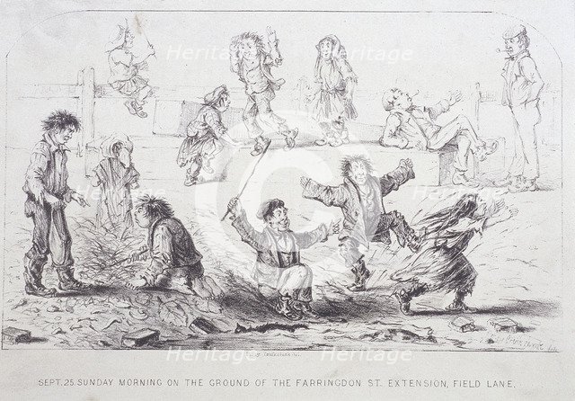 Field Lane Ragged School, London, 1853. Artist: Anon