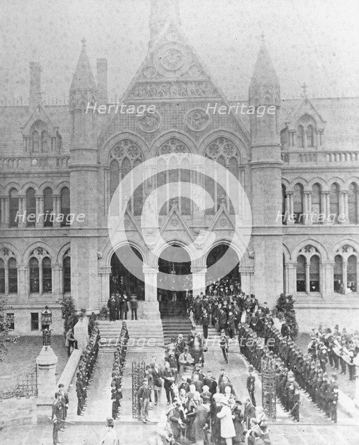 The opening of the University College, Nottingham, by Prince Leopold, Duke of Albany, 1881. Artist: Unknown