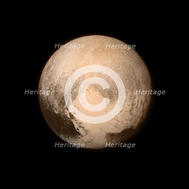 Pluto as seen from New Horizons spacecraft, 2015.  Creator: NASA.