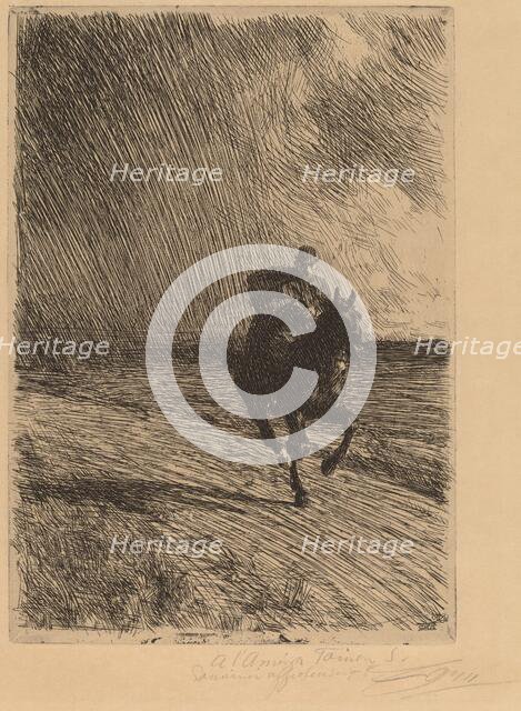 Storm (L'orage), 1891. Creator: Anders Leonard Zorn.