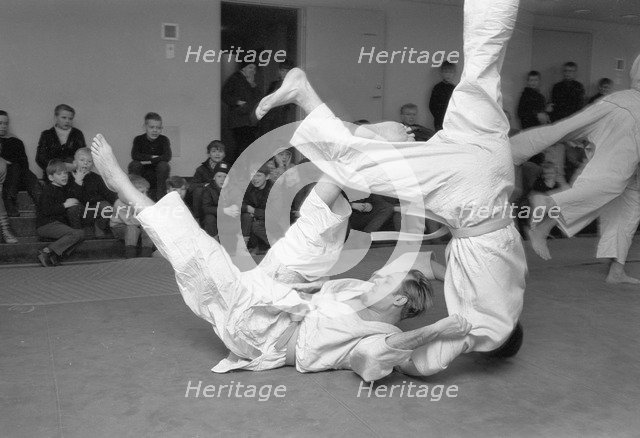 Judo match, Landskrona, Sweden, 1966. Artist: Unknown