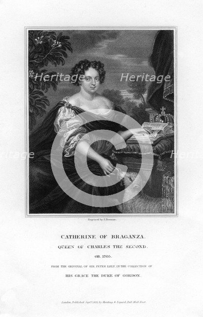 Catherine of Braganza, Queen of Charles II, 1833.Artist: S Freeman