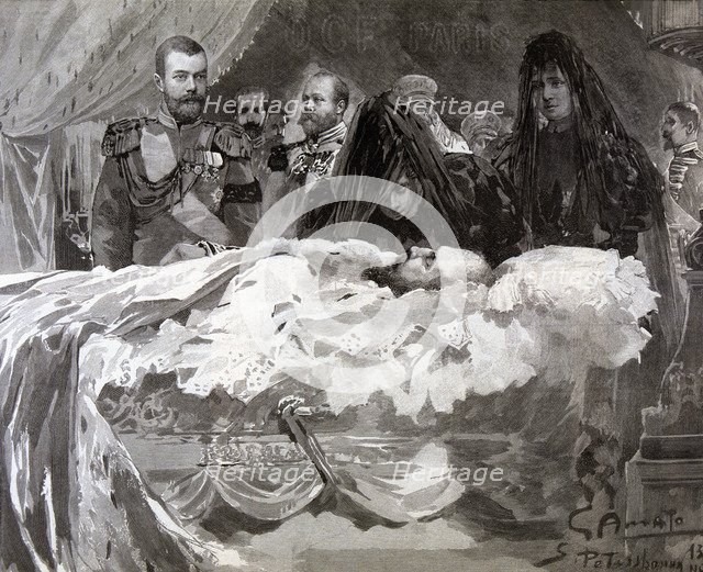 Death of Tsar Alexander III, Nov 1894.  Creator: Gennaro Amato.
