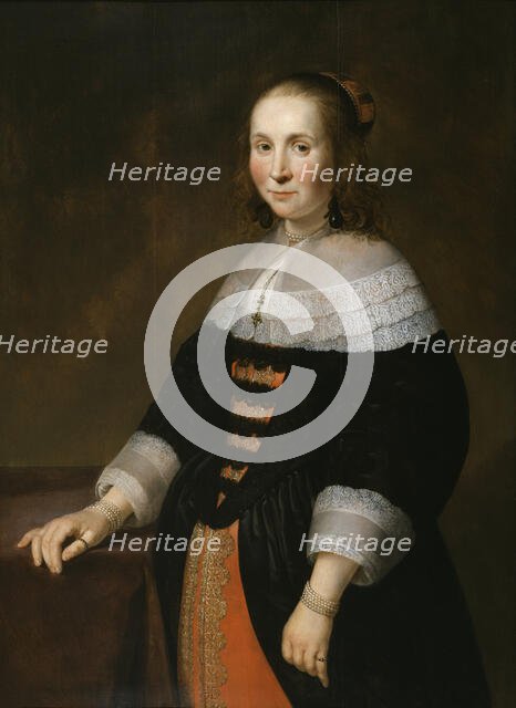 Portrait of a Woman (with her Husband), 1647. Creator: Hendrick Bloemaert.