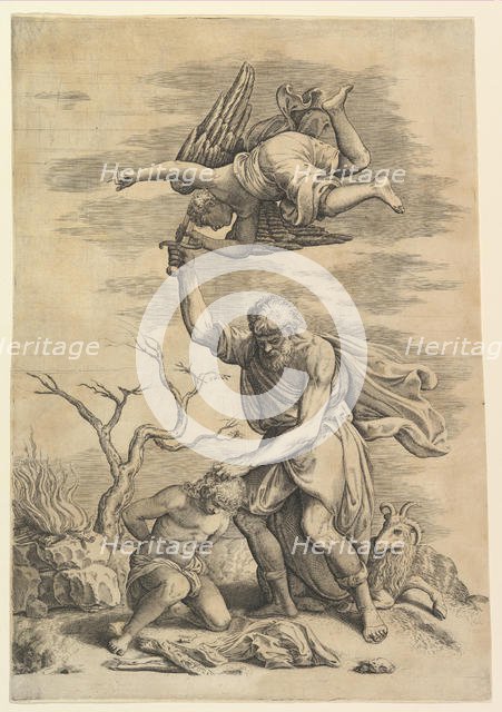 The Angel Staying the Arm of Abraham. Creator: Battista Franco Veneziano.