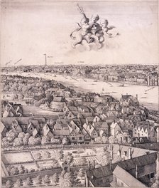 Panoramic view of London, c1670. Artist: Wenceslaus Hollar