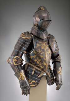 Foot-Combat armour of Prince-Elector  Christian I of Saxony (reigned 1586-91), German, 1591. Creator: Anton Peffenhauser.