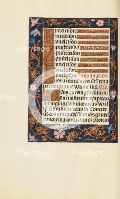 Decorated Text Page; Spinola Hours, about 1510-1520. Creator: Unknown.