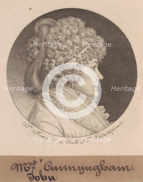 Mrs. Cunnyngham, 1798. Creator: Charles Balthazar Julien Févret de Saint-Mémin.