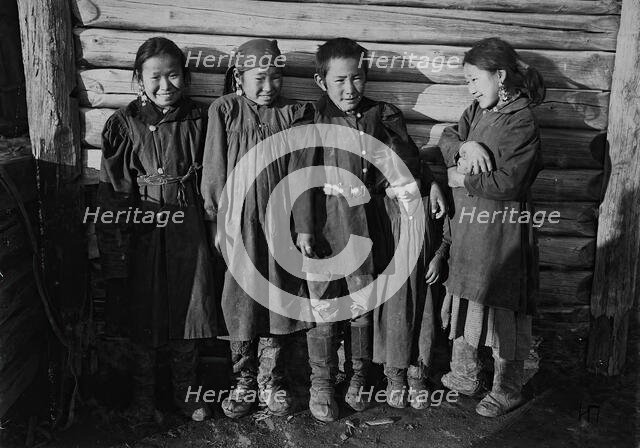 Buryat children, late 19th cent - early 20th cent. Creator: I Popov.