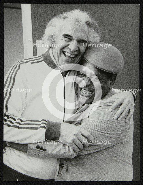 Dave Brubeck and Dizzy Gillespie at the Capital Radio Jazz Festival, Alexandra Palace, London, 1979. Artist: Denis Williams
