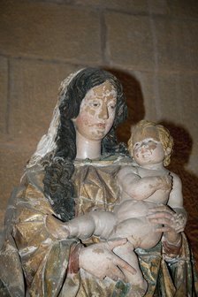 Statue of the Virgin and Child, refectory, Monastery of Alcobaca, Alcobaca, Portugal, 2009. Artist: Samuel Magal