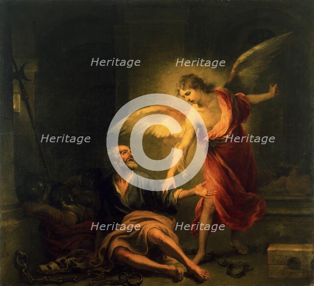 The Liberation of Saint Peter, 1666-1667. Creator: Murillo, Bartolomé Estebàn (1617-1682).