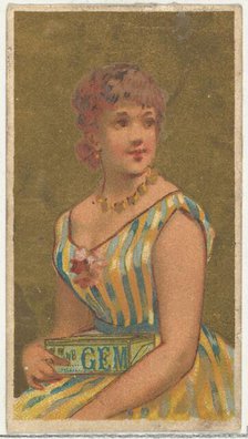 From the Girls and Children series (N65) promoting Richmond Gem Cigarettes for Allen &..., ca. 1886. Creator: Allen & Ginter.