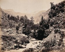 A river in a valley, Kashmir, India, c1860s. Creator: Samuel Bourne.