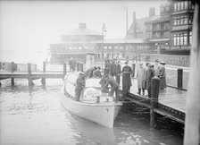 Navy, U.S. Pier at Old Pt. Comfort, 1914. Creator: Harris & Ewing.