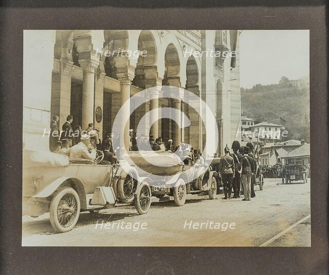 The reception of the Archduke Franz Ferdinand (1863-1914) in Sarajevo shortly before his... 1914. Creator: Anonymous.